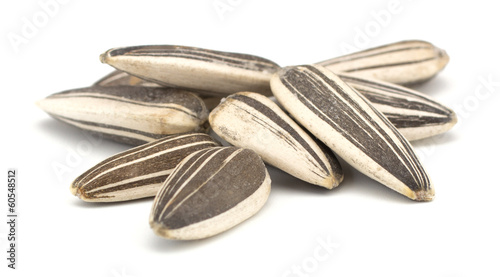 Fotografia Sunflower seeds isolated on white background
