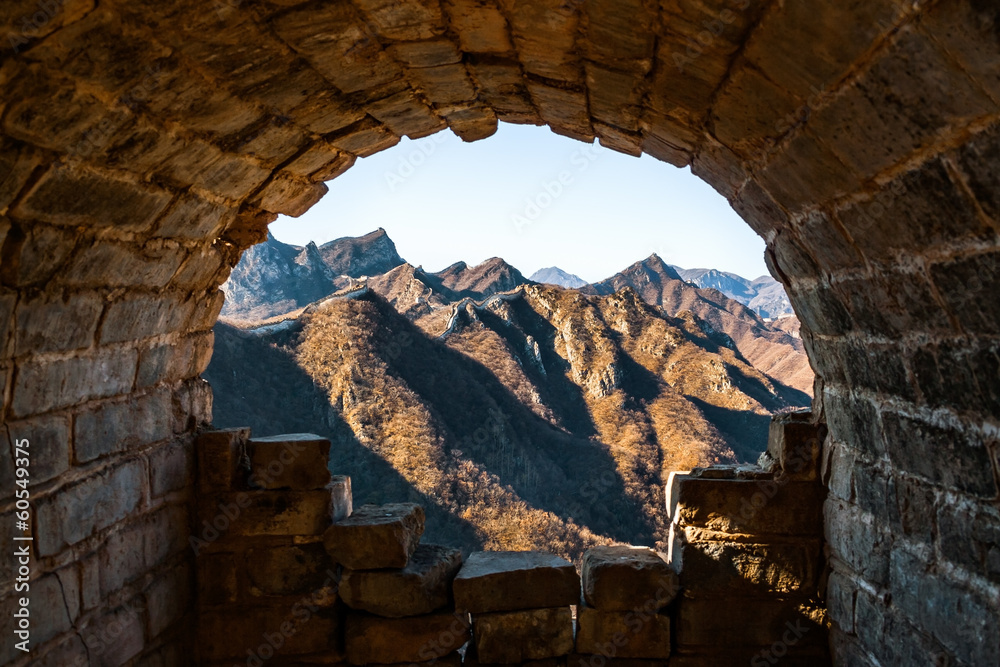 Tunnel in the Great Wall of China