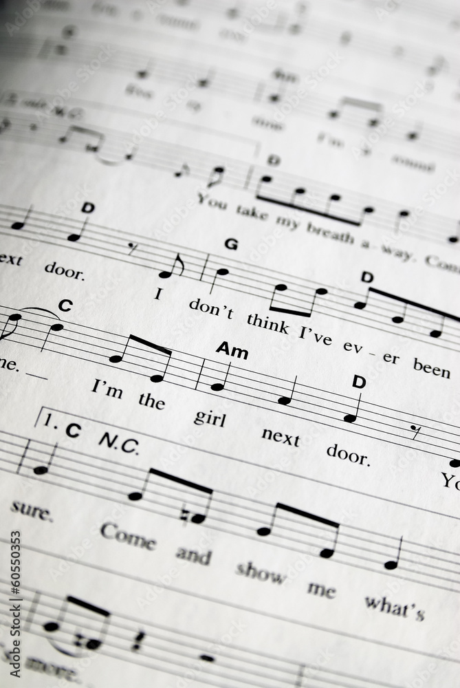 Naklejka premium Sheet Music