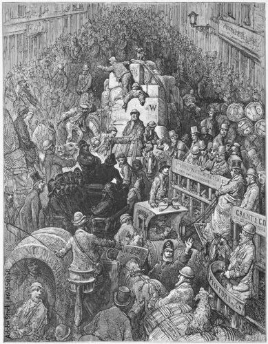 A City Thoroughfare - Gustave Dore's London: a Pilgrimage