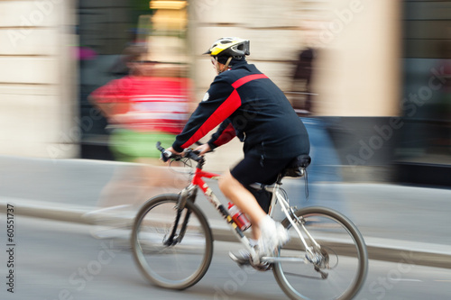 Cyclist on the city roadway. Rome, Italy © Maksim Kostenko