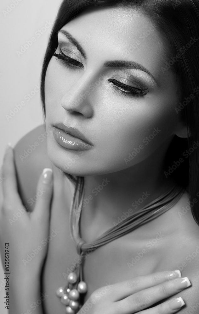 Portrait of beautiful young woman with makeup Portrait of beautiful young woman with makeup