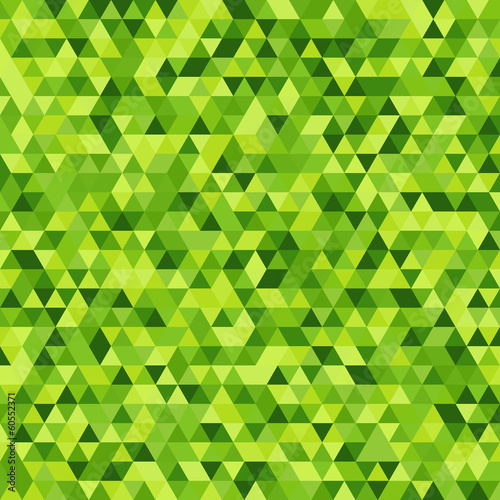 Abstract mosaic background consisting of green triangles