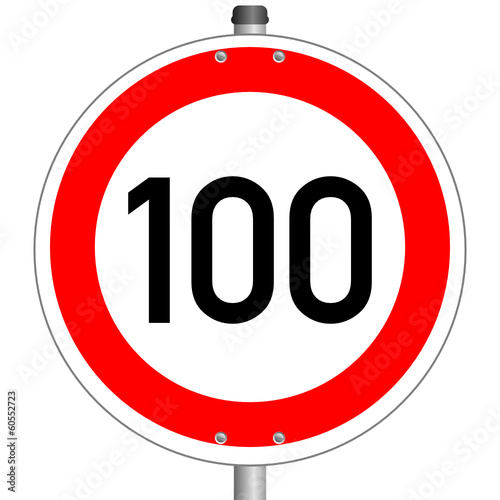 Tempolimit Schild 100  #140121-svg13