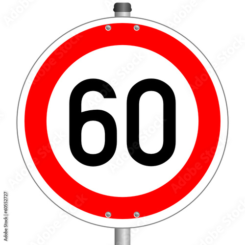 Tempolimit Schild 60  #140121-svg11