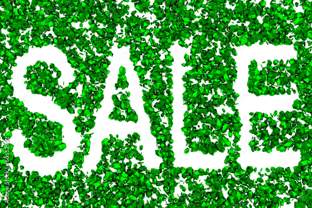Discount inscription of green gems