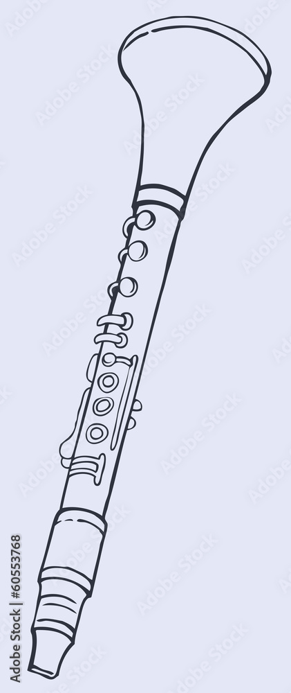Flute linear icon. Thin line illustration. Clarinet. Contour symbol. Vector  isolated outline drawing 7923742 Vector Art at Vecteezy