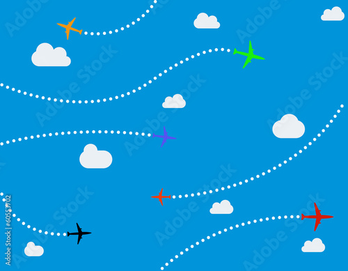 Airplanes and dots