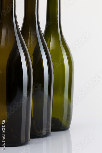 Empty bottles of wine
