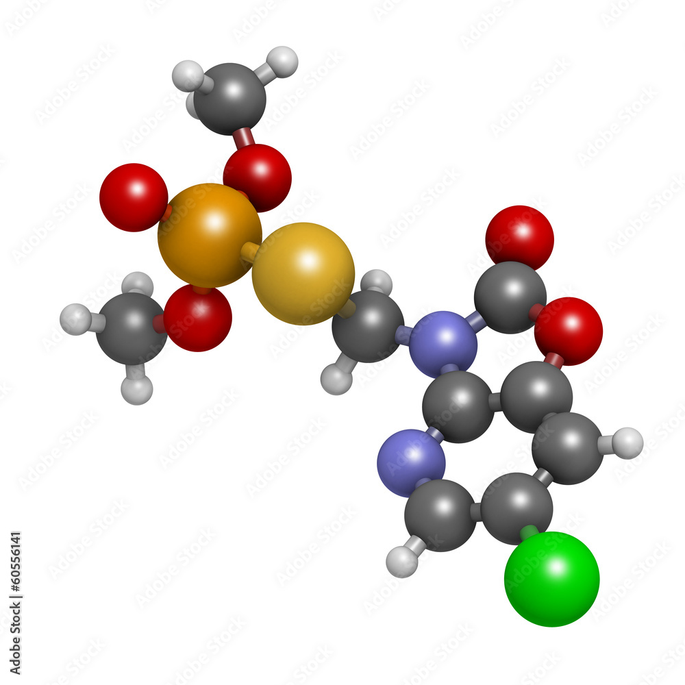 Azamethiphos pesticide molecule. Used in flypaper, ...