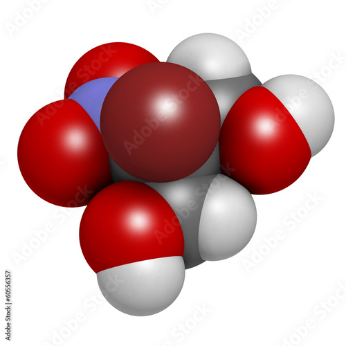 Bronopol preservative molecule. Possibly carcinogenic.