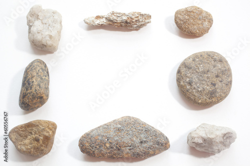 Stones arranged into a frame