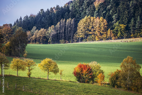 Saxon Switzerland autumn landscape