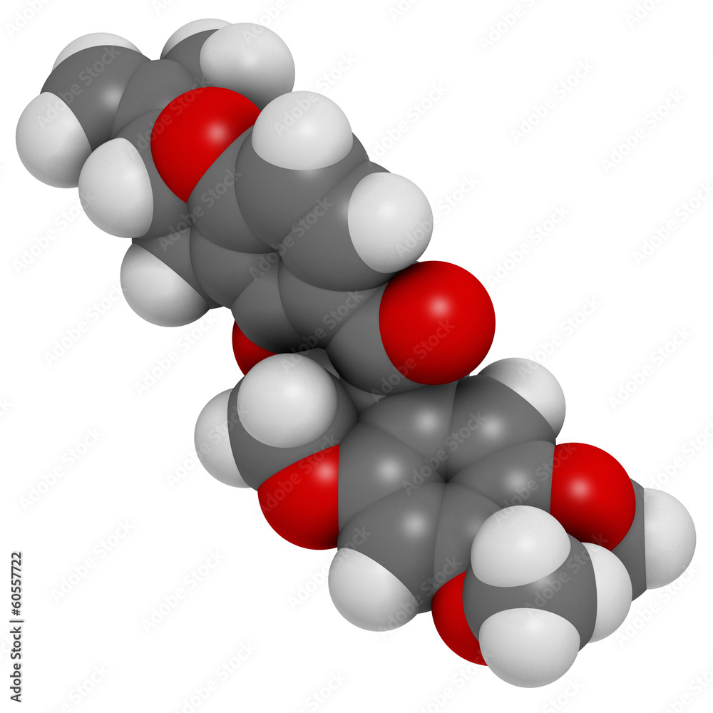 Rotenone broad-spectrum insecticide molecule. Stock Illustration ...