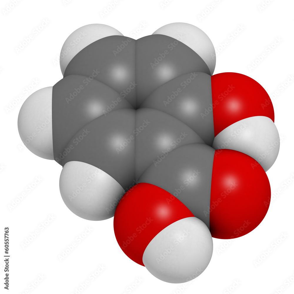 Salicylic acid molecule. Salicylic acid molecule.