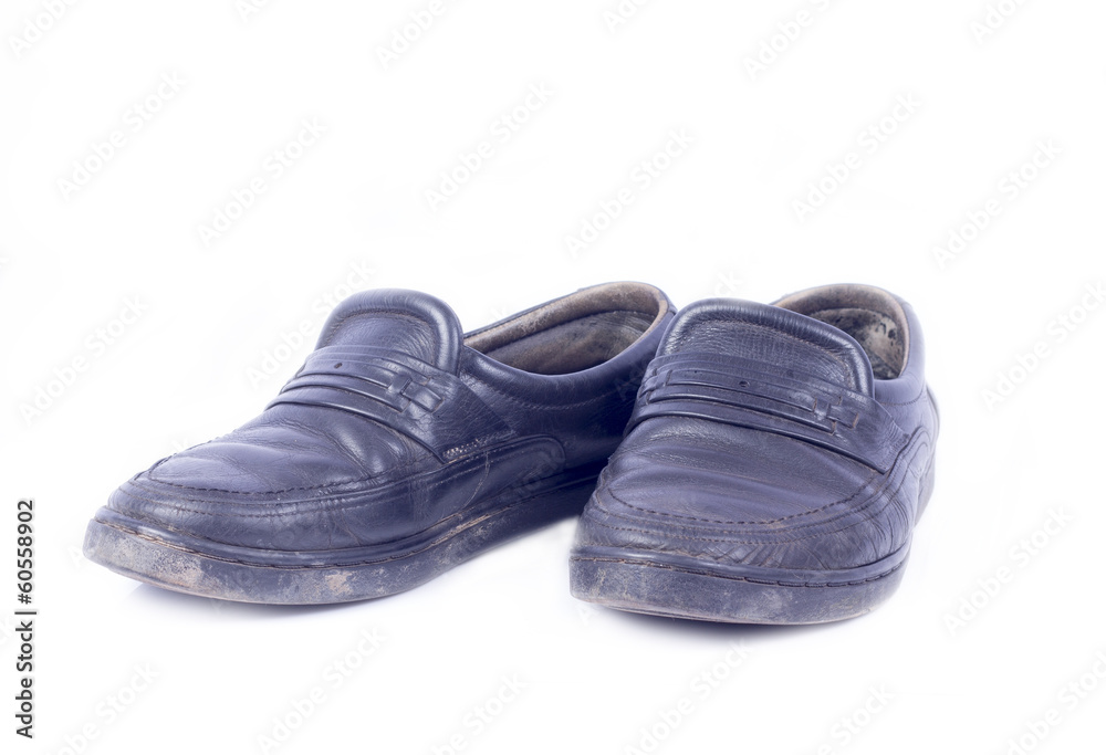 Old male business shoes Old male business shoes