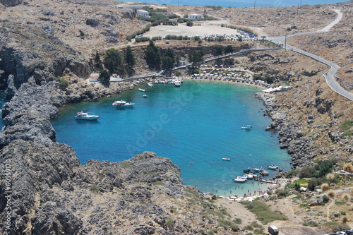 St. Pauls bay in Lindos, Rhodes, Greece