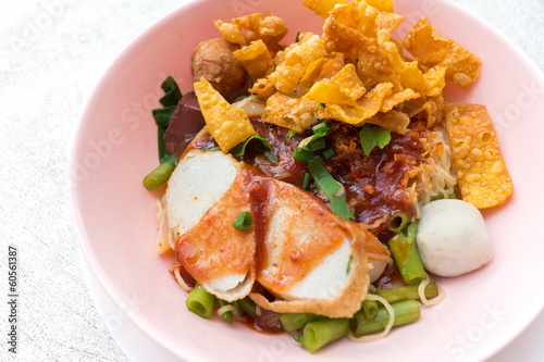 Traditional Thai noodle, yong tau fu, yen ta fo