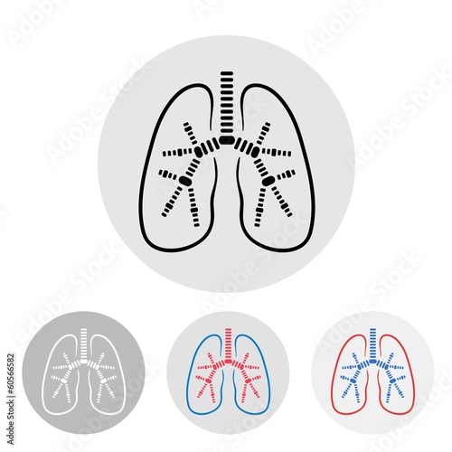 Human lungs symbol - vector illustration