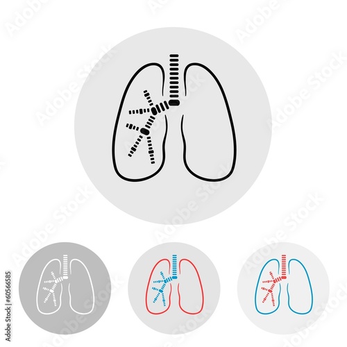 Human lungs symbol - vector illustration