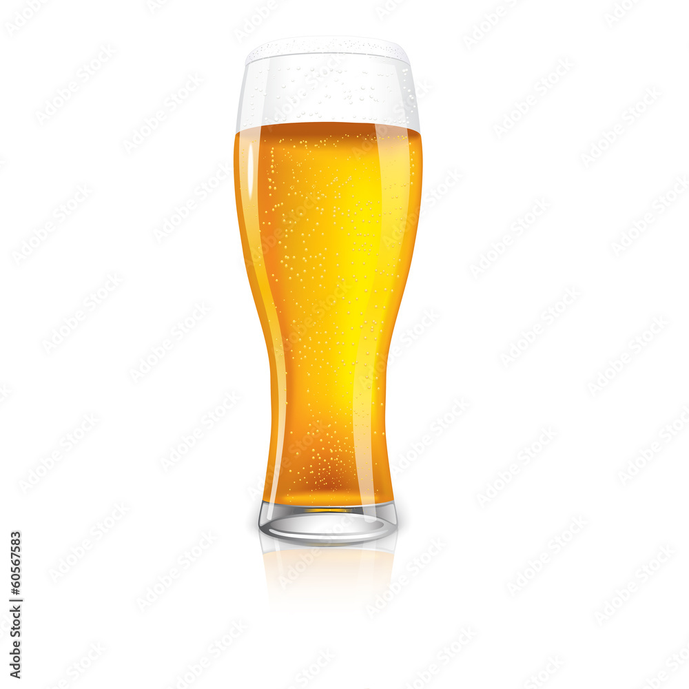 Excellent Isolated glass of beer with drops. Excellent Isolated glass of beer with drops.