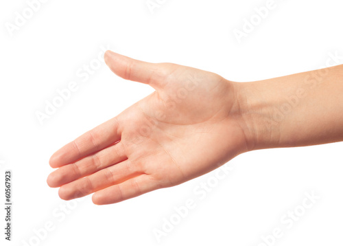 Outstretched human hand