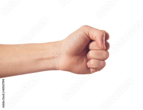 Gesturing human hand