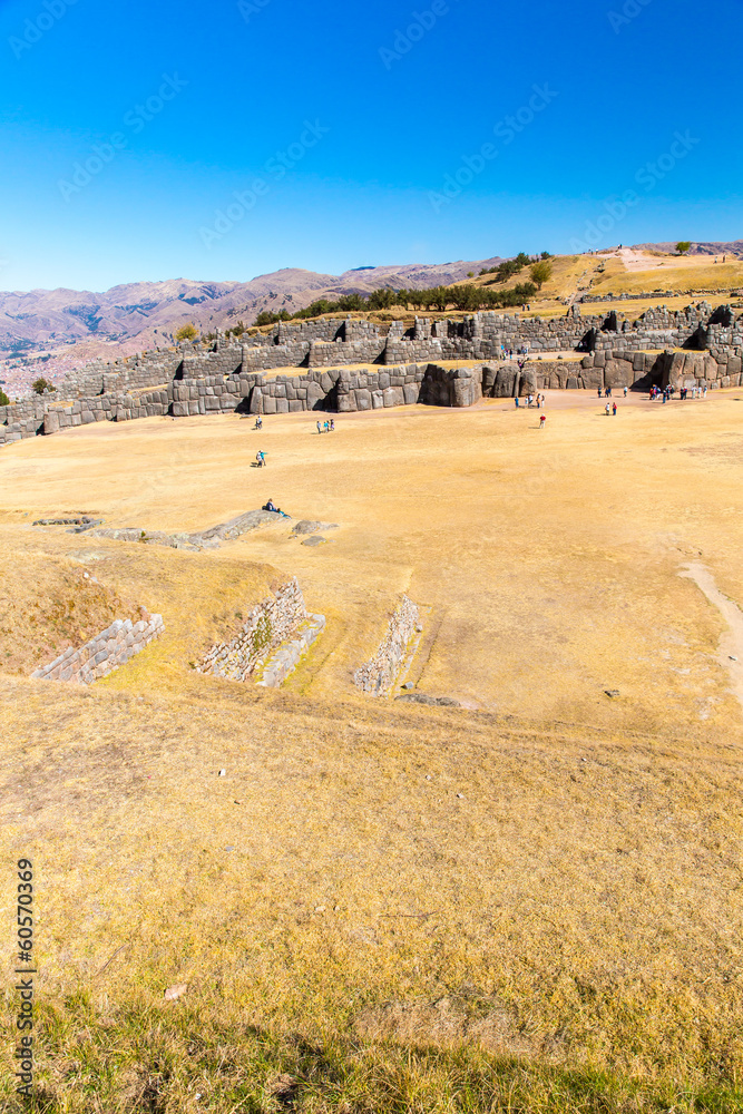 Inca Wall in SAQSAYWAMAN, Peru, South America.