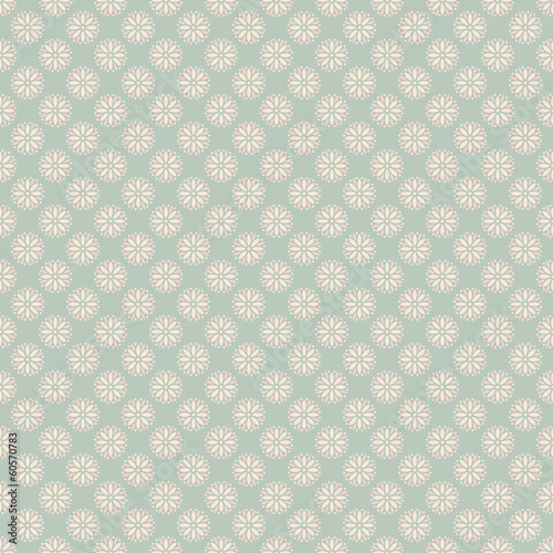 Floral vector seamless pattern with dots (tiling).