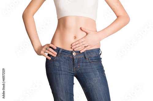 Radiating belly ache - female model