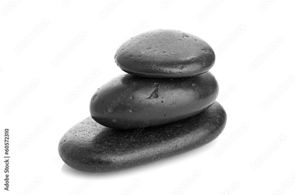 Growing piled up pebbles on a white background Growing piled up pebbles on a white background