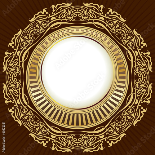 gold frame with floral ornamental