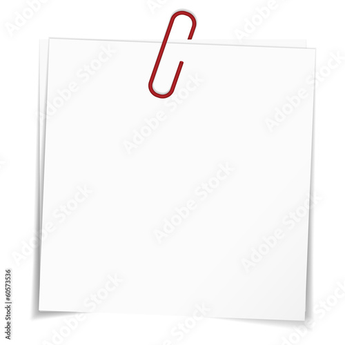 Business Notes Red Paper Clip