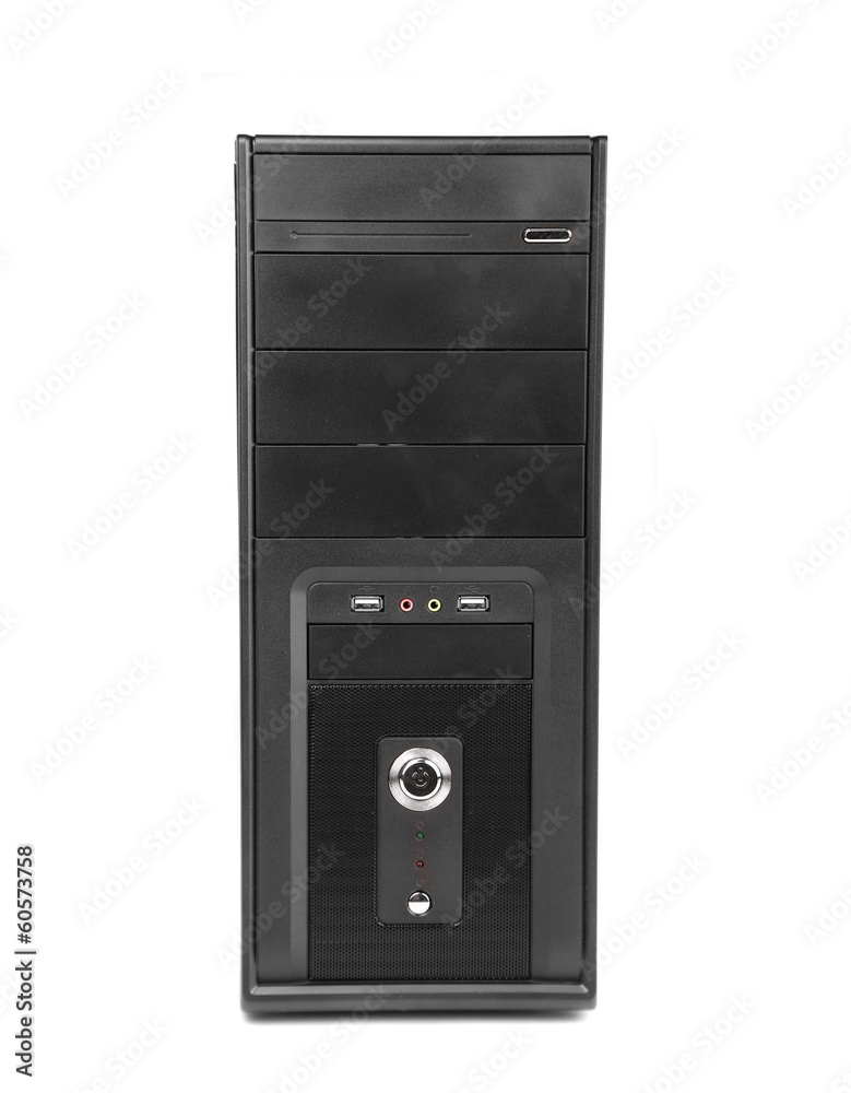 Front view of computer system unit. Front view of computer system unit.