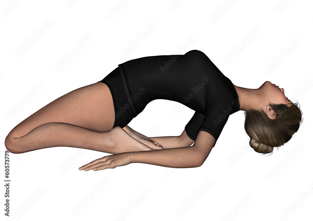 Girl Exercising Yoga
