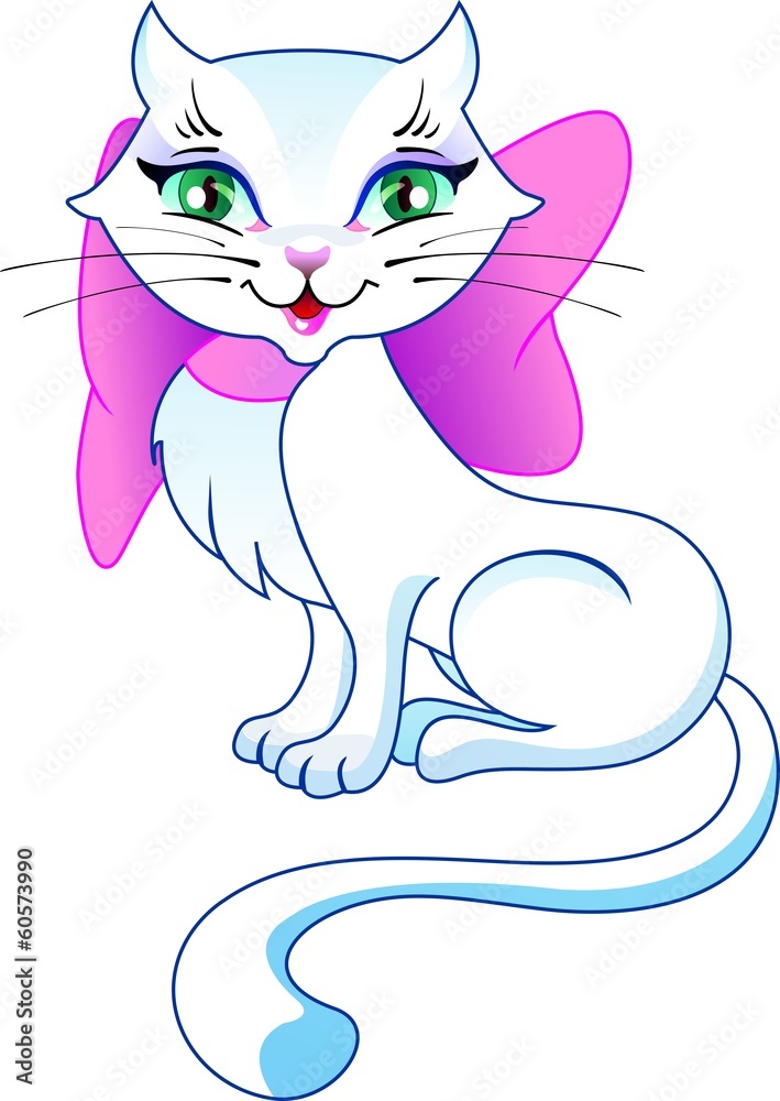 The sweet pussy cat with a bow The sweet pussy cat with a bow