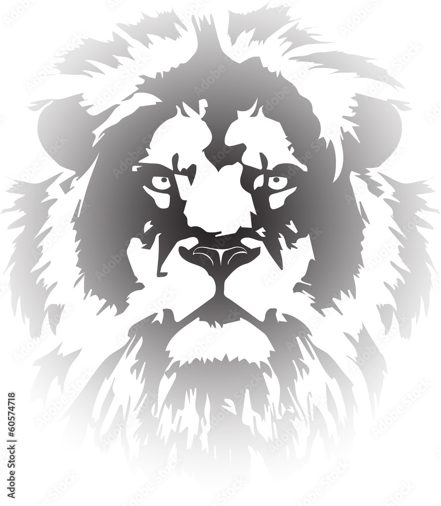 Fototapeta premium lion head gradient