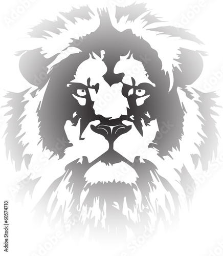 Fototapeta Naklejka Na Ścianę i Meble -  lion head gradient