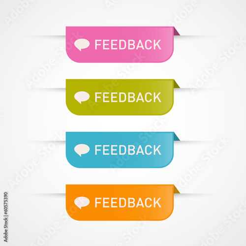 Vector Feedback Icons Isolated on White Background