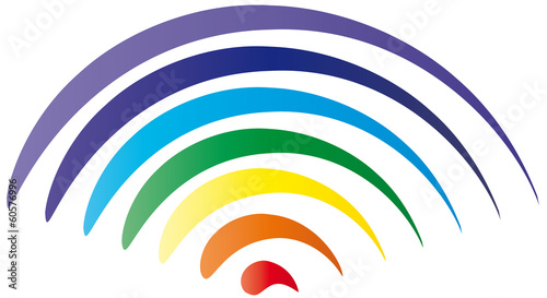 Regenbogen, Regenbogenfarben, Chakra Farben, Meditation, Achtsamkeit, Konzentration, Esoterik, Glaube und Hoffnung, Logo, vektor, isoliert