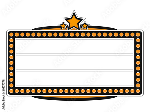 Blank Cinema Billboard Vector Design
