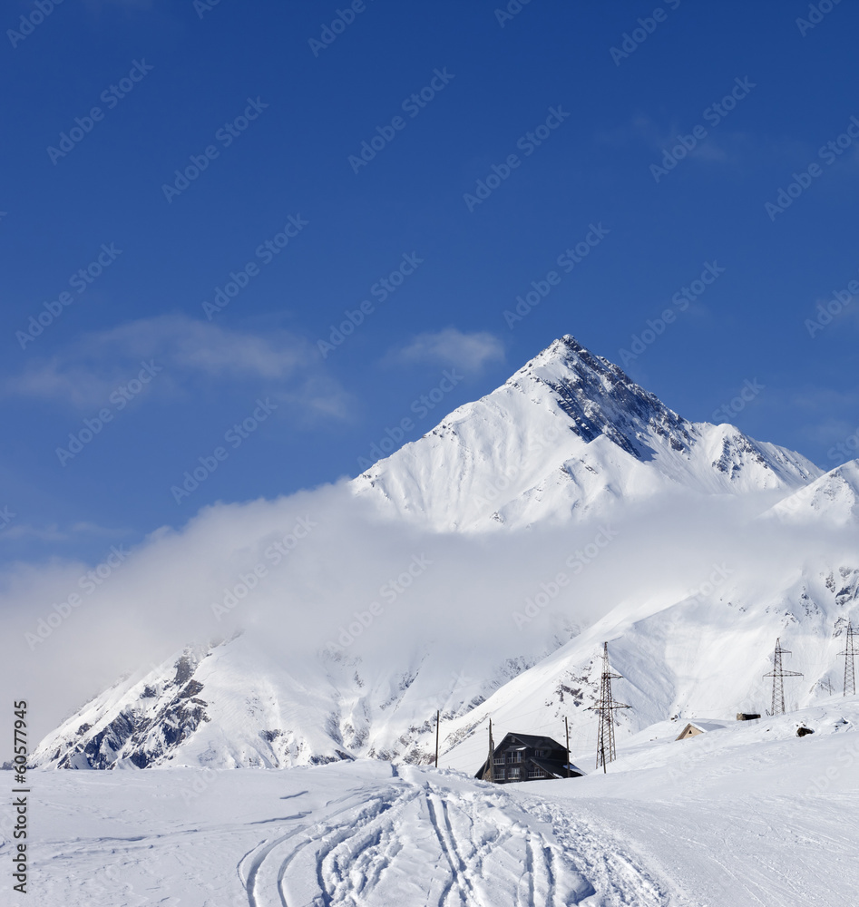 Ski resort in Caucasus Mountains