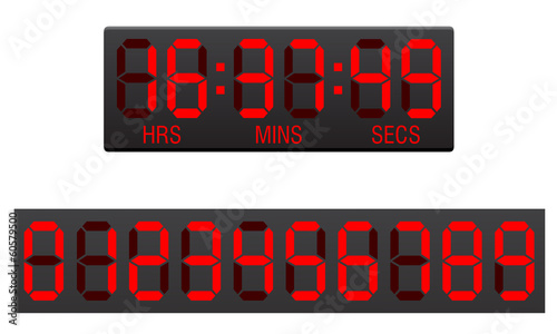 scoreboard digital countdown timer vector illustration