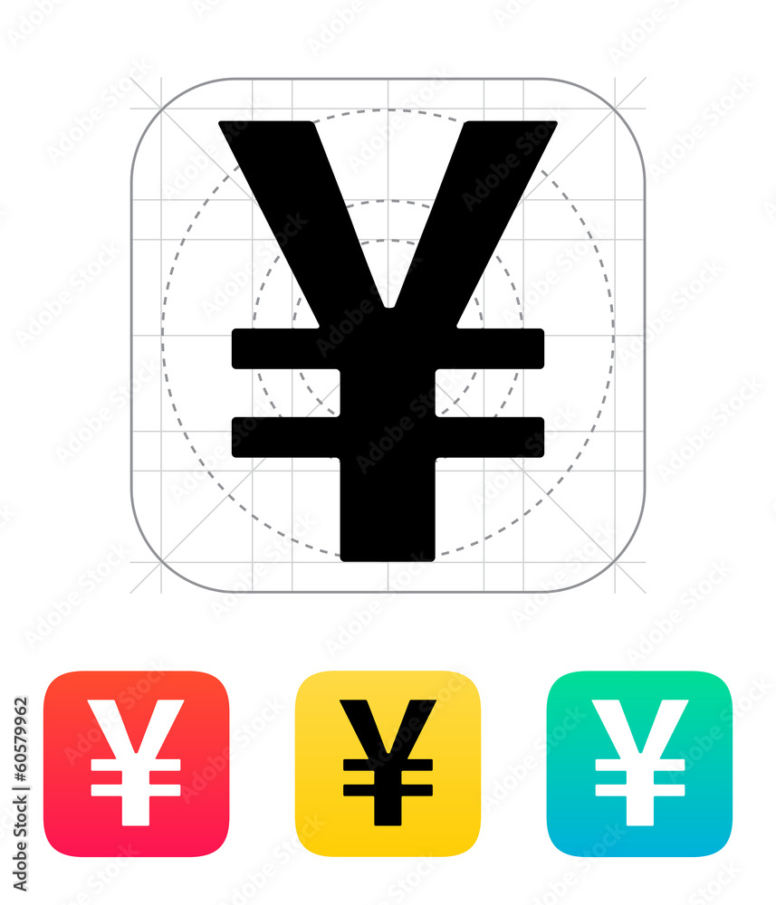 Obraz premium Chinese yuan icon.