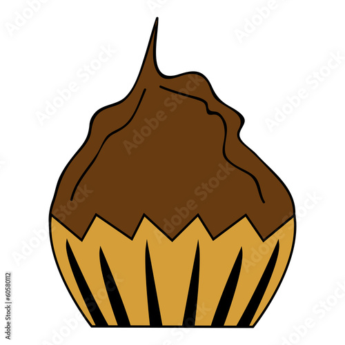 muffin on a white background