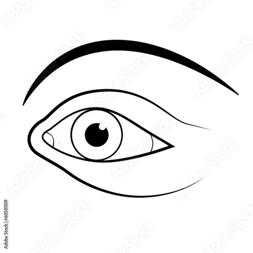 Abstract Vector Human Eye Illustration