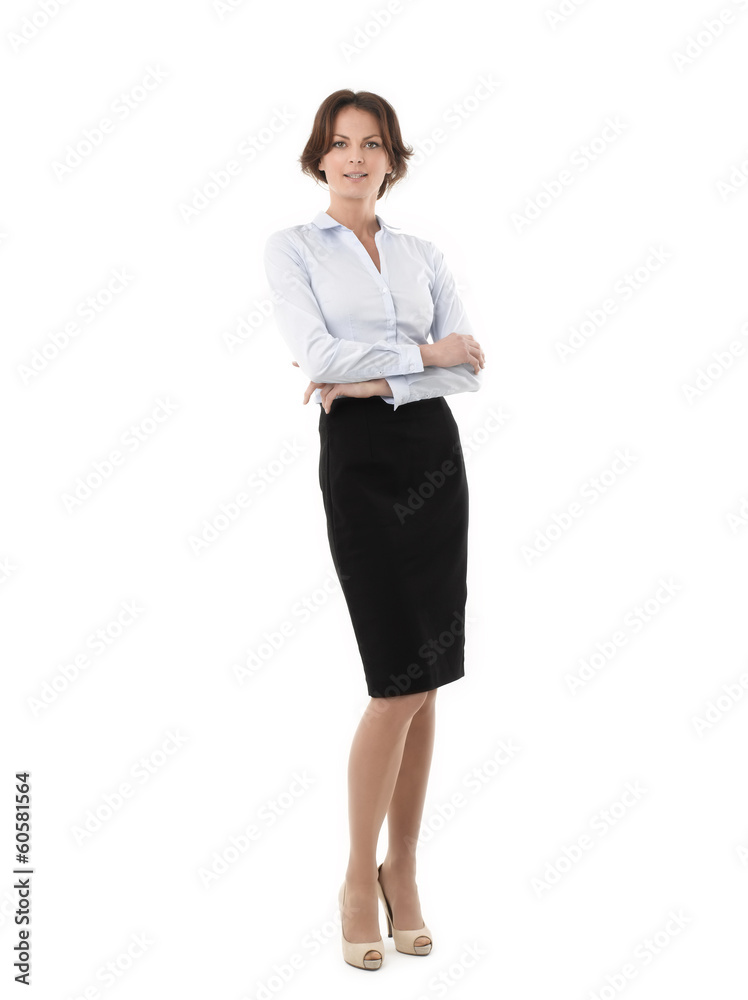 Attractive businesswoman with her arms crossed Attractive businesswoman with her arms crossed
