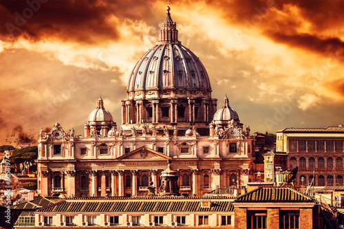 Canvas Print Vatican City by Sunset
