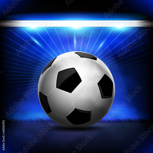 blue soccer ball lighting