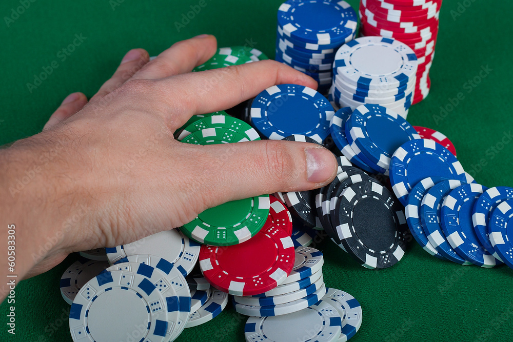 Player wins the hand bank takes all chips Player wins the hand bank takes all chips